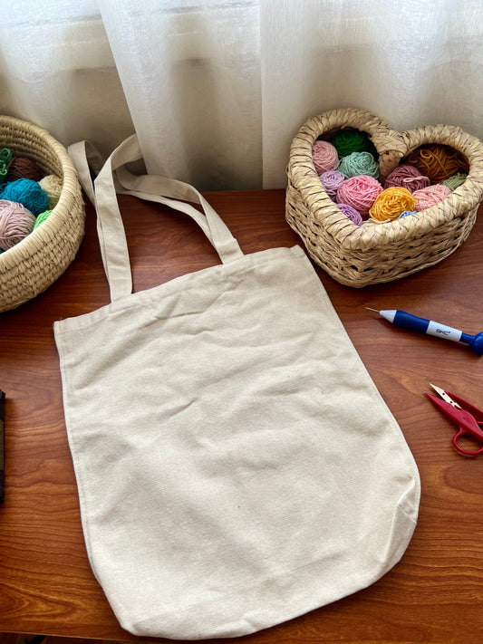 Basic Punch Needle Tote Bag (36 × 40 cm)