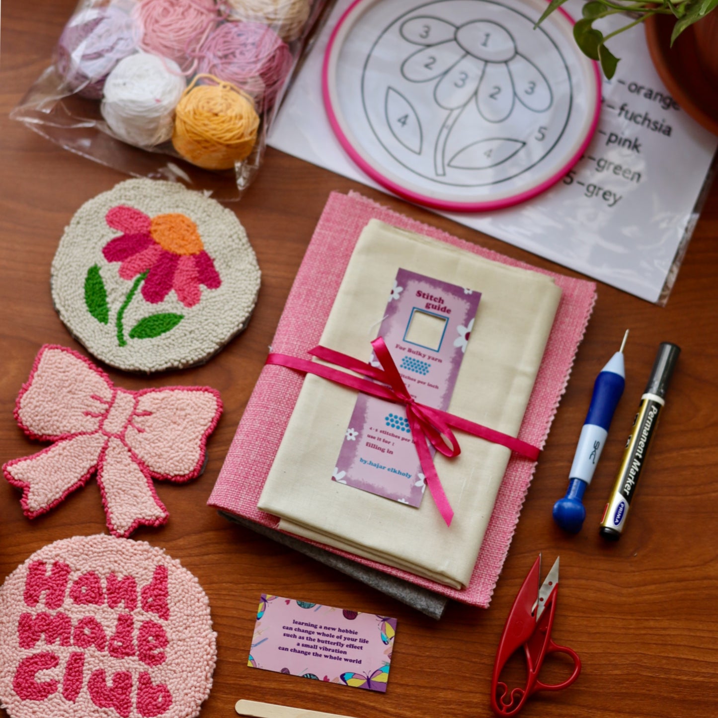 Punch Needle Tote Bag Kit
