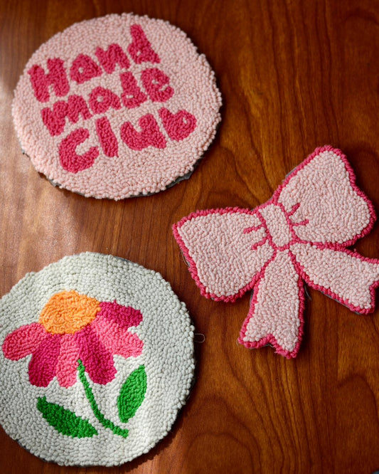 Punch Needle Coasters – Cute, Cozy & Handmade Just for You 🎀🌸💕