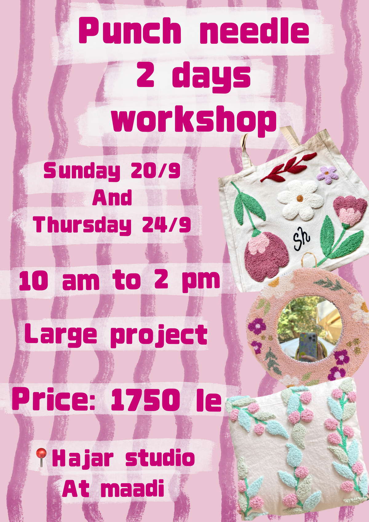 2 Days Punch Needle Workshop 🧵🎨✨